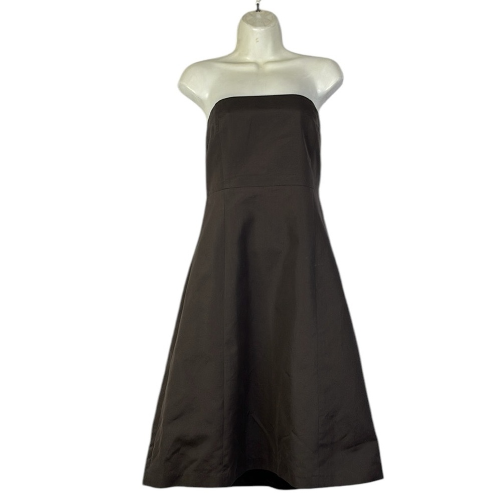J. Crew strapped olive Sadie cotton Faille Dress  Midi Wedding size 10